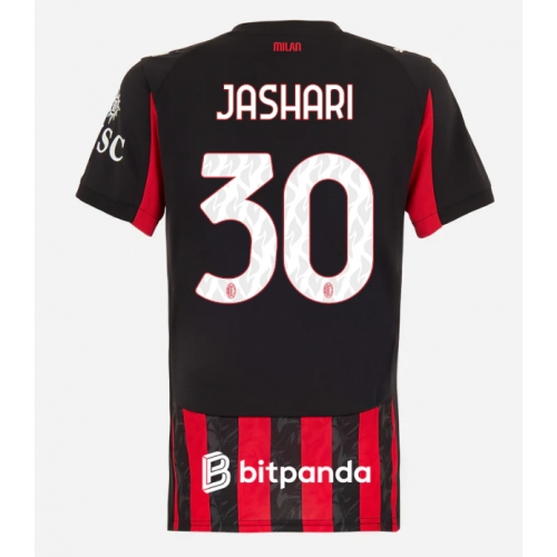 Billige Fotballdrakt AC Milan Ardon Jashari #30 Replika Hjemmedrakt Dame 2025-26 Kortermet Billige Fotballdrakt AC Milan Ardon Jashari #30 Replika Hjemmedrakt Dame 2025-26 Kortermet